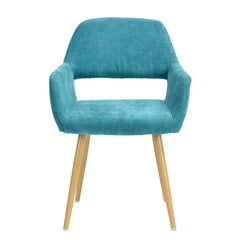 SILLA CROMWELL TELA CHENILLE  VERDE AQUA