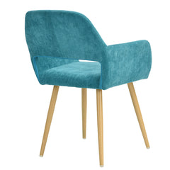 SILLA CROMWELL TELA CHENILLE  VERDE AQUA