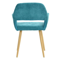 SILLA CROMWELL TELA CHENILLE  VERDE AQUA