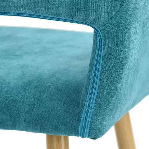 SILLA CROMWELL TELA CHENILLE  VERDE AQUA